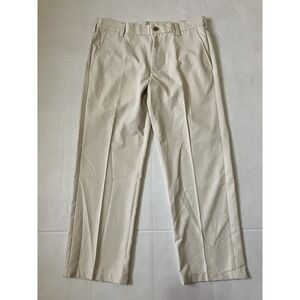 IZOD Golf Pants Mens Chino Slim Fit Size 32x30 Beige Lightweight Performance